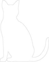 birmanisch Katze Gliederung Silhouette vektor