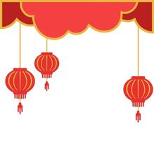 Chinesisch Neu Jahr Rand Rahmen Hintergrund vektor