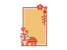 Chinesisch Ornament Rahmen Hintergrund Illustration vektor