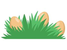 Ostern Eier Hintergrund Lügen im Gras vektor