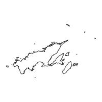 Nord Aufteilung Karte, administrative Aufteilung von fidschi. Vektor Illustration.