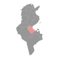 gabes guvernör Karta, administrativ division av tunisien. vektor illustration.
