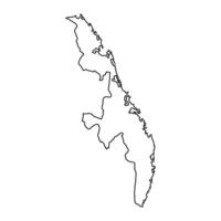 östlichen Provinz Karte, administrative Aufteilung von sri lanka. Vektor Illustration.