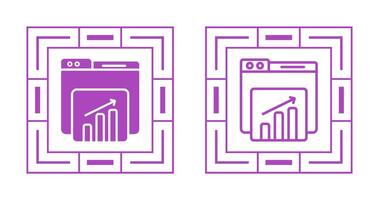 Webseite Statistiken Vektor Symbol