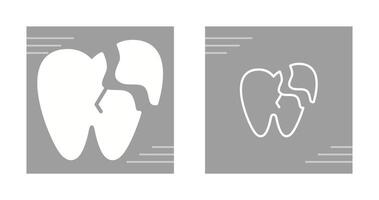 Symbol für gebrochenen Zahnvektor vektor