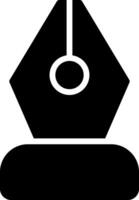 schwarz Feder Vektor Symbol