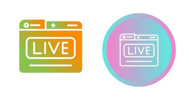 live stream vektor ikon