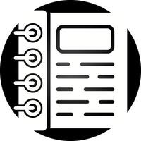 Spiral- Notizblock Vektor Symbol