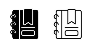 Schreiben Pad mit Lesezeichen Vektor Symbol