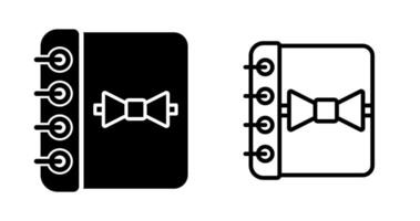 Notizbuch mit Band Vektor Symbol