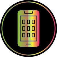 Handy, Mobiltelefon Glyphe fällig Farbe Symbol vektor