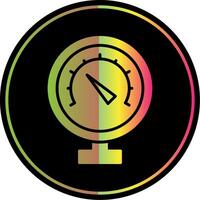 Druck Meter Glyphe fällig Farbe Symbol vektor