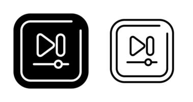 video Nästa Spår fyrkant vektor ikon