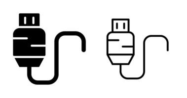 Vektorsymbol für USB-Kabel vektor