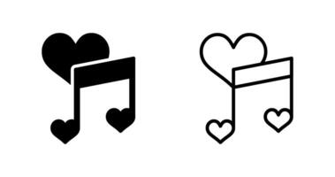 Liebe Lieder Vektor Symbol