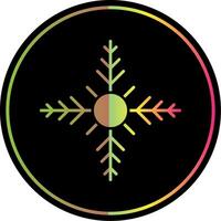 Schneeflocke Glyphe fällig Farbe Symbol vektor