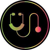 Stethoskop Glyphe fällig Farbe Symbol vektor