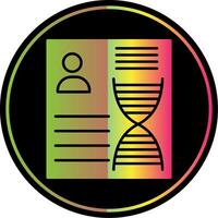 DNA Glyphe fällig Farbe Symbol vektor