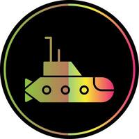 U-Boot Glyphe fällig Farbe Symbol vektor