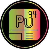 plutonium glyf på grund av Färg ikon vektor