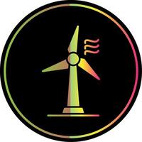 Wind Turbine Glyphe fällig Farbe Symbol vektor