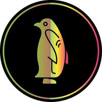 Pinguin Glyphe fällig Farbe Symbol vektor