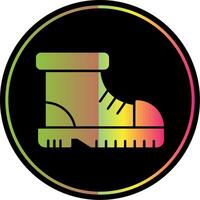 Boot-Glyphe wegen Farbsymbol vektor