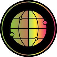 Welt Glyphe fällig Farbe Symbol vektor