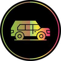 Wagen Glyphe fällig Farbe Symbol vektor