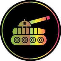 Tank-Glyphe wegen Farbsymbol vektor