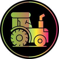 Traktor Glyphe fällig Farbe Symbol vektor