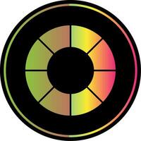 Farbe Rad Glyphe fällig Farbe Symbol vektor