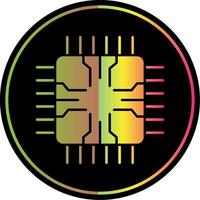 Chip Glyphe fällig Farbe Symbol vektor