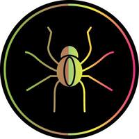 Spindel glyf på grund av Färg ikon vektor