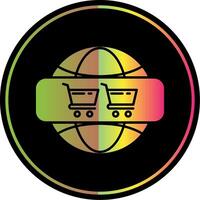 online einkaufen Glyphe fällig Farbe Symbol vektor
