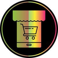 online Geschäft Glyphe fällig Farbe Symbol vektor