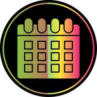Kalender Glyphe fällig Farbe Symbol vektor