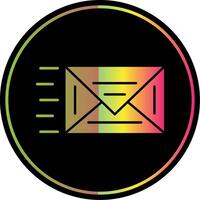 Mail Glyphe fällig Farbe Symbol vektor
