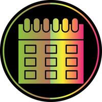 Kalender Glyphe fällig Farbe Symbol vektor