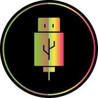 USB Glyphe fällig Farbe Symbol vektor