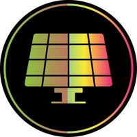 Solar- Panel Glyphe fällig Farbe Symbol vektor