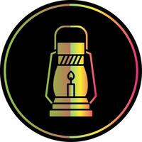 gas lampa glyf på grund av Färg ikon vektor
