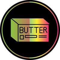 Butter Glyphe fällig Farbe Symbol vektor