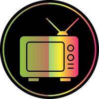 Fernsehen Glyphe fällig Farbe Symbol vektor