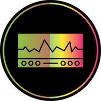 ekg Glyphe fällig Farbe Symbol vektor