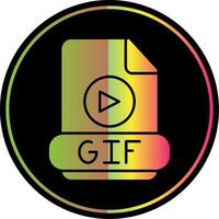 gif Glyphe fällig Farbe Symbol vektor