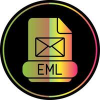 eml Glyphe fällig Farbe Symbol vektor