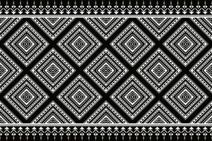 geometrisk sömlös etnisk mönster svart och vit Färg. geometrisk etnisk mönster kan vara Begagnade i tyg design för kläder, omslag, textil, broderi, matta, stam- mönster vektor