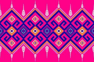 geometrisk sömlös etnisk mönster. geometrisk etnisk mönster kan vara Begagnade i tyg design för kläder, omslag, textil, broderi, matta vektor