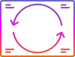 Symbol für den Farbverlauf der Synchronisierungslinie vektor